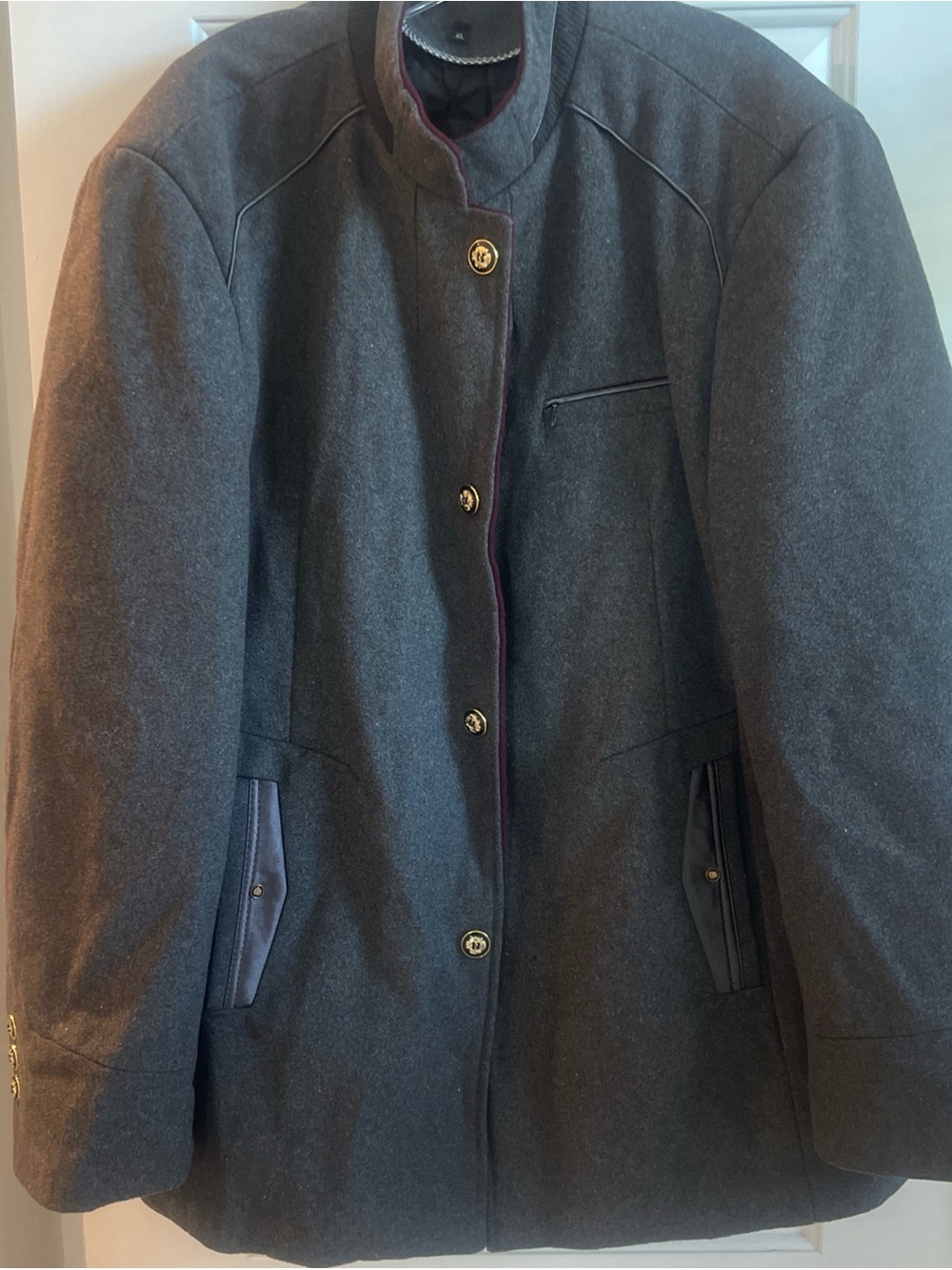 Mens unique Wool Blend Coat Size XL